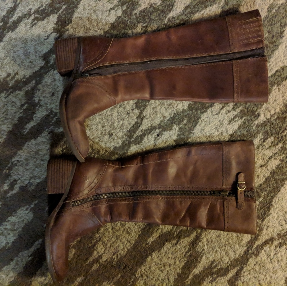 Tall brown born boots